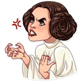 Princess Leia WhatsApp Sticker #8