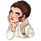 Princess Leia WhatsApp Sticker #9