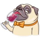 Pug Power WhatsApp Sticker #11
