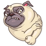 Pug Power WhatsApp Sticker #14