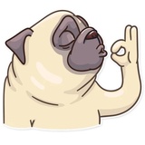 Pug Power WhatsApp Sticker #16