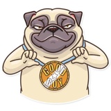 Pug Power WhatsApp Sticker #19