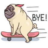 Pug Power WhatsApp Sticker #20