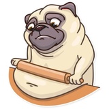 Pug Power WhatsApp Sticker #21