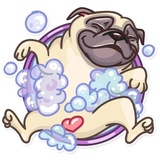 Pug Power WhatsApp Sticker #23