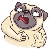 Pug Power WhatsApp Sticker #4