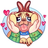 Pugford the Pug WhatsApp Sticker #15
