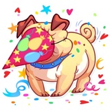 Pugford the Pug WhatsApp Sticker #16