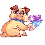 Pugford the Pug WhatsApp Sticker #17