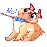 Pugford the Pug WhatsApp Sticker #18