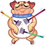 Pugford the Pug WhatsApp Sticker #20