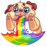 Pugford the Pug WhatsApp Sticker #29