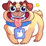 Pugford the Pug WhatsApp Sticker #3