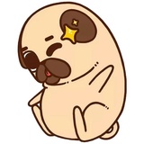 Puglie Pug WhatsApp Sticker #10