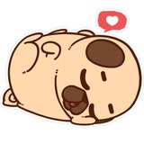 Puglie Pug WhatsApp Sticker #11