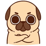 Puglie Pug WhatsApp Sticker #17