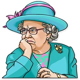 The Queen WhatsApp Sticker #12