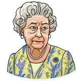 The Queen WhatsApp Sticker #14