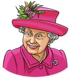 The Queen WhatsApp Sticker #27
