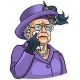 The Queen WhatsApp Sticker #28