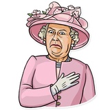 The Queen WhatsApp Sticker #4
