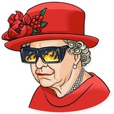 The Queen WhatsApp Sticker #7