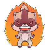 Jessie Raccoon WhatsApp Sticker #13