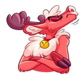 Reindeer Party WhatsApp Sticker #10