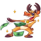 Reindeer Party WhatsApp Sticker #11