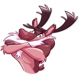 Reindeer Party WhatsApp Sticker #14