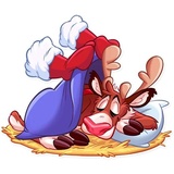 Reindeer Party WhatsApp Sticker #16