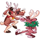 Reindeer Party WhatsApp Sticker #17