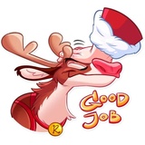 Reindeer Party WhatsApp Sticker #18