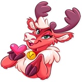 Reindeer Party WhatsApp Sticker #2