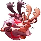 Reindeer Party WhatsApp Sticker #20