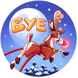 Reindeer Party WhatsApp Sticker #23