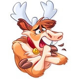 Reindeer Party WhatsApp Sticker #26
