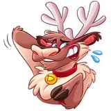 Reindeer Party WhatsApp Sticker #27