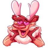 Reindeer Party WhatsApp Sticker #29