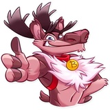Reindeer Party WhatsApp Sticker #3
