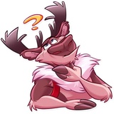 Reindeer Party WhatsApp Sticker #30