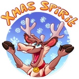 Reindeer Party WhatsApp Sticker #7