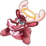 Reindeer Party WhatsApp Sticker #9