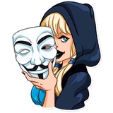 Resistance Girl WhatsApp Sticker #15