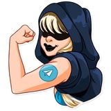 Resistance Girl WhatsApp Sticker #19