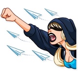 Resistance Girl WhatsApp Sticker #2