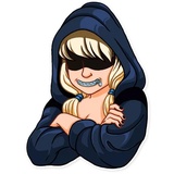 Resistance Girl WhatsApp Sticker #20
