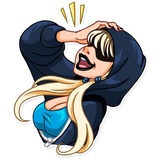 Resistance Girl WhatsApp Sticker #23