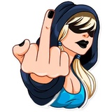 Resistance Girl WhatsApp Sticker #24