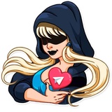 Resistance Girl WhatsApp Sticker #4